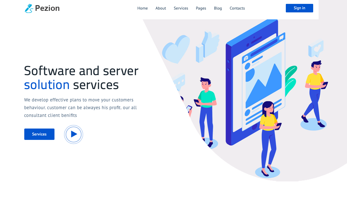[亲测]通用的软件营销代理公司网页模板