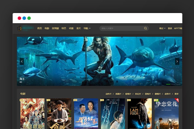 【苹果CMS v10】大气黑色响应式影视站模板自适应手机
